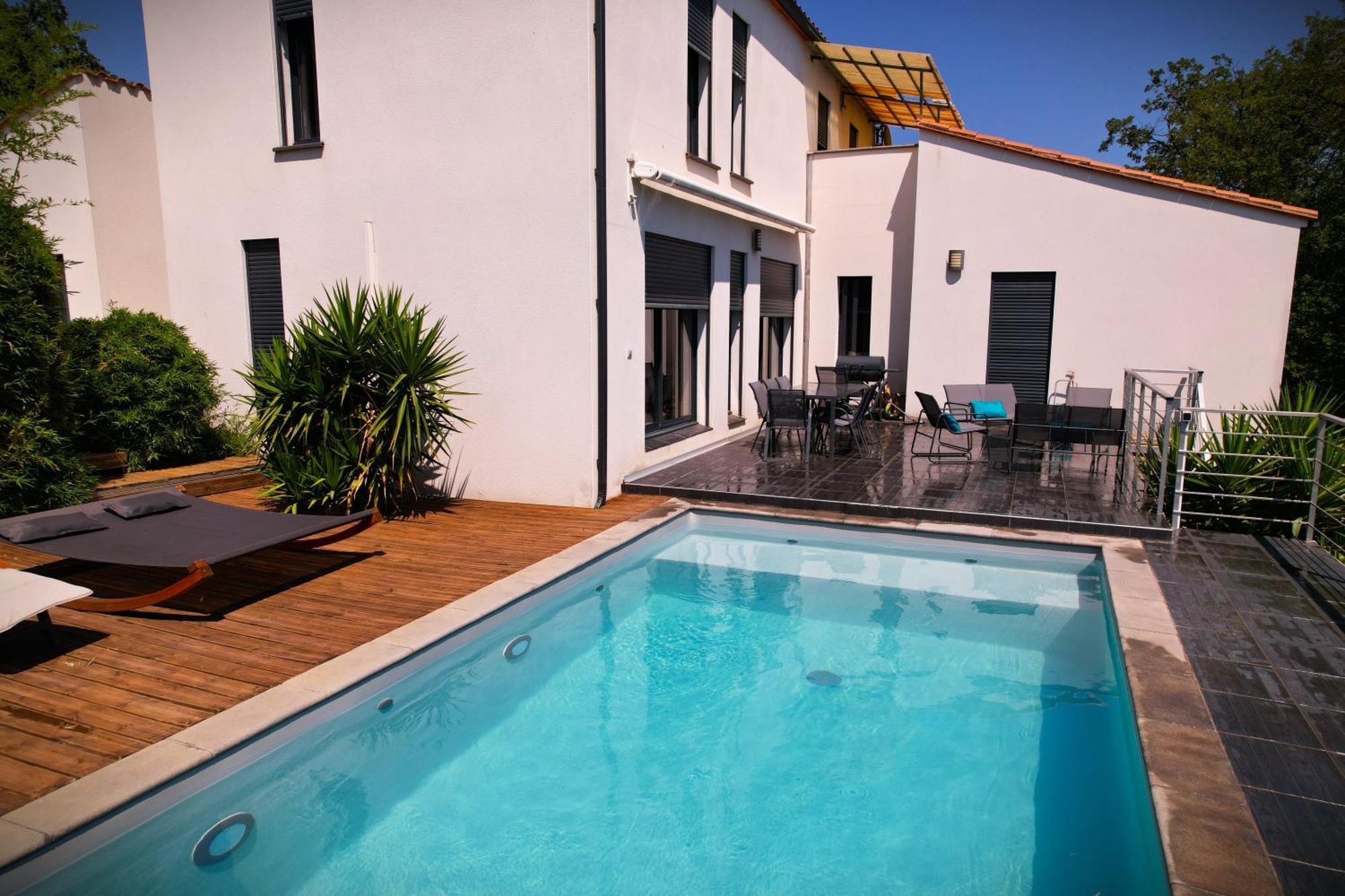 Villa Contemporaine, Jardin Mediterraneen Et Piscine Privee Saint-Jean-Pla-de-Corts ภายนอก รูปภาพ
